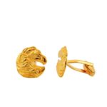 Golden Horse in 92.5 Sterling Silver Cufflinks