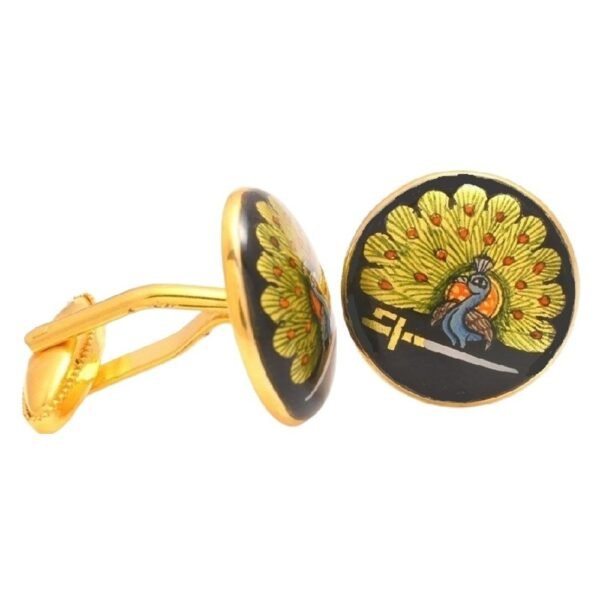Mayo College Hand Painted Mayoor Cufflinks