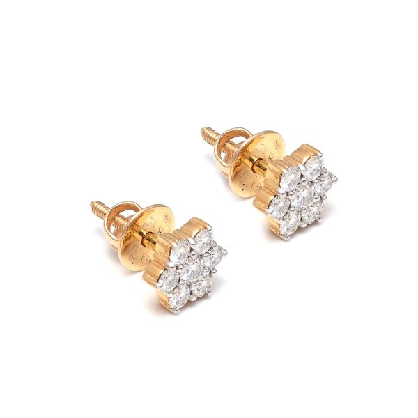 1.50 ctw. Lab Grown Flower Diamond Earrings