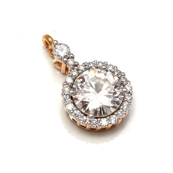 1.20 ctw. Moissanite Diamond Halo Pendant