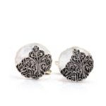 Antique Look 92.5 Sterling Silver Cufflinks