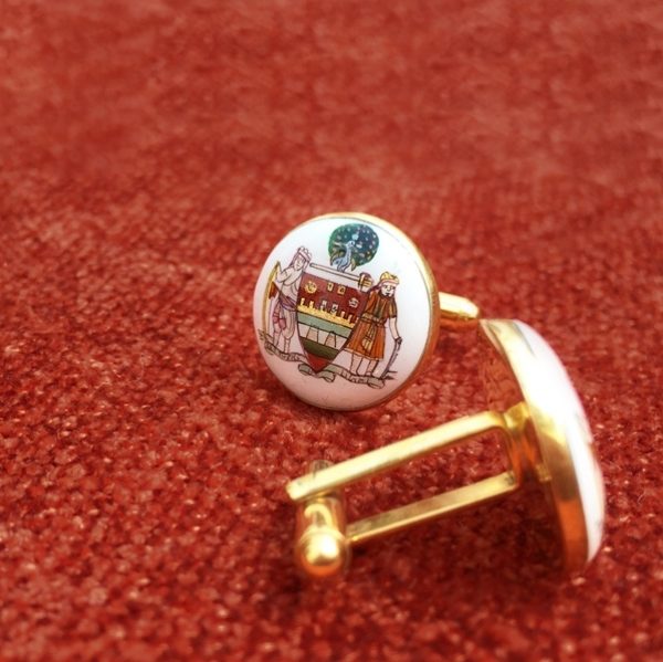 Mayo College Hand Painted Coat Of Arms Cufflinks