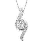 1.30 ctw. Moissanite Diamond Soliaire Pendant in 14k White Gold