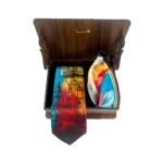Mayo College Tie & Pocket Square Pachranga in Celebration Mode - Image 2