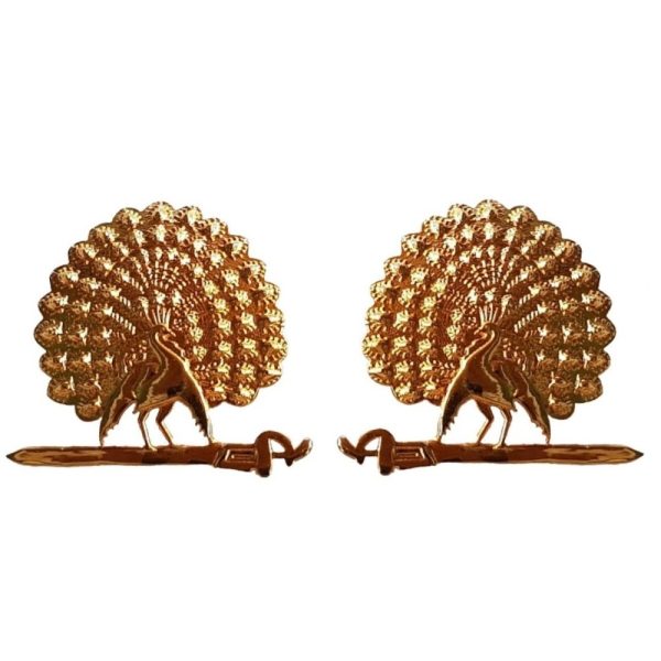 Mayo College .925 Silver Mayoor Collar Pins - 1 Inch - Gold Plated