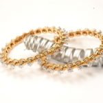 5.75 ctw. Moissanite Diamond Designer Bangle in 14k Yellow Gold