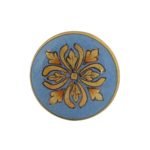 Hand Painted Motif on Sherwani Buttons in .925 Silver and Enamel
