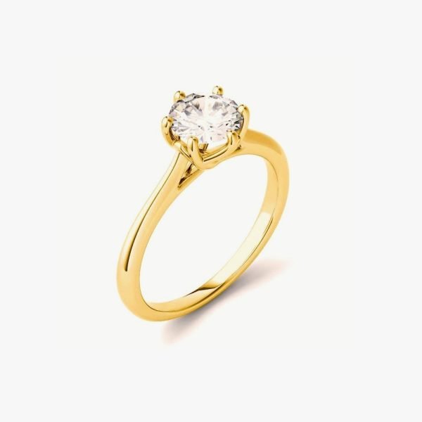 6 Prong Solitaire Lab Grown Diamond Ring