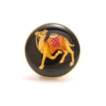 BandhGala Buttons with Hand Painted Royal Camel in .925 Silver
