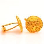 Antique Look 92.5 Sterling Silver Cufflinks with Golden Plating