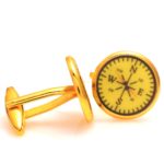 .925 Silver Compass Cufflinks