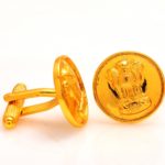 Ashok Stambha Cufflinks in .925 Silver with Golden Plating