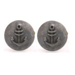 .925 Oxidized Silver Anchor Cufflinks