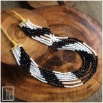 Black & White Neckpiece. Length 220mm with Extender Dori.