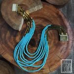 Golden Turquoise Neckpiece. Length 220mm
