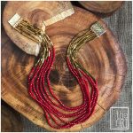 Golden Red Currant Neckpiece. Length 220mm