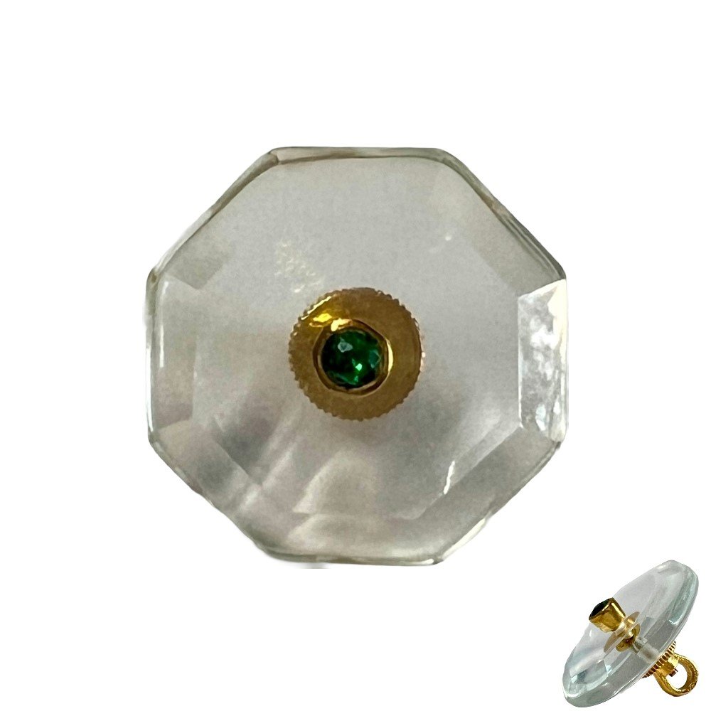 S1159BB Octagonal Transparent Buttons with Accents - Image 1
