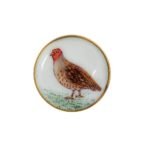 Hand Painted Birds on BandhGala & Sherwani Buttons in .925 Silver