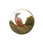 Hand Painted Bird on Sherwani Buttons in .925 Silver & Enamel