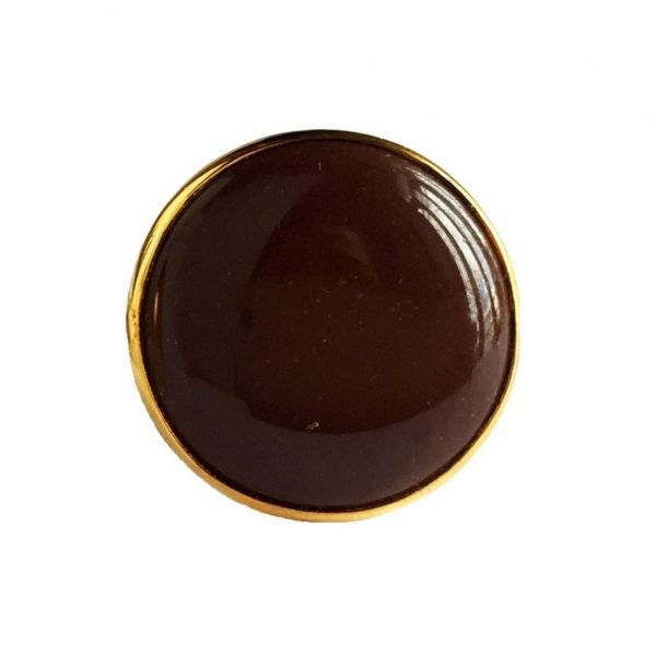 BandhGala Buttons in .925 Silver and Brown Enamel