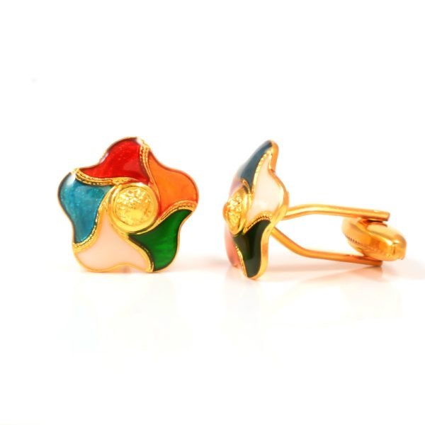 Mayo College PachRanga Cufflinks - Twisted