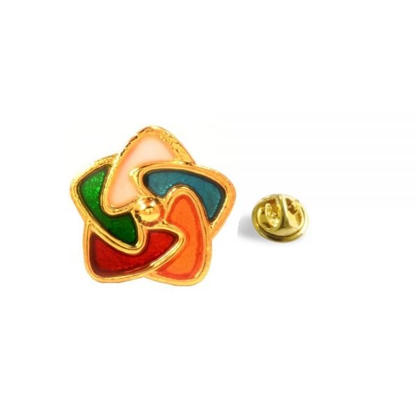Mayo College Lapel Pin - PachRanga Enamel - Fancy Triangles