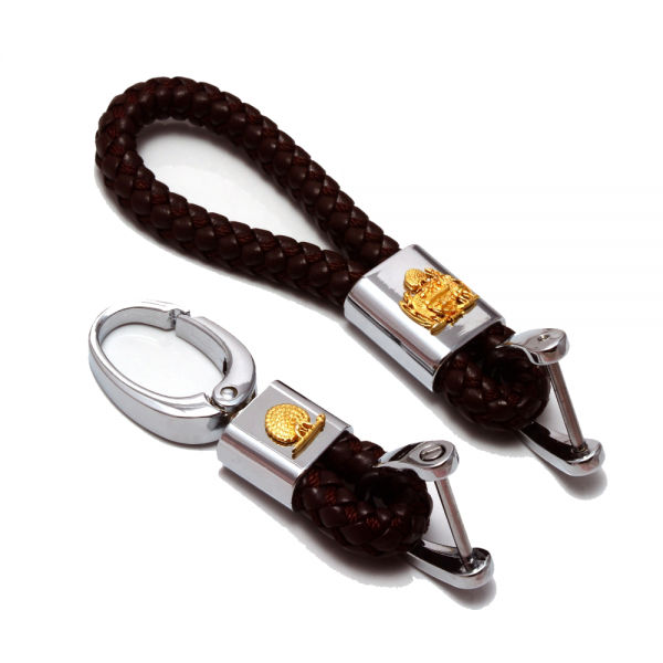 Mayo College Gold Plated Leather Key Chains