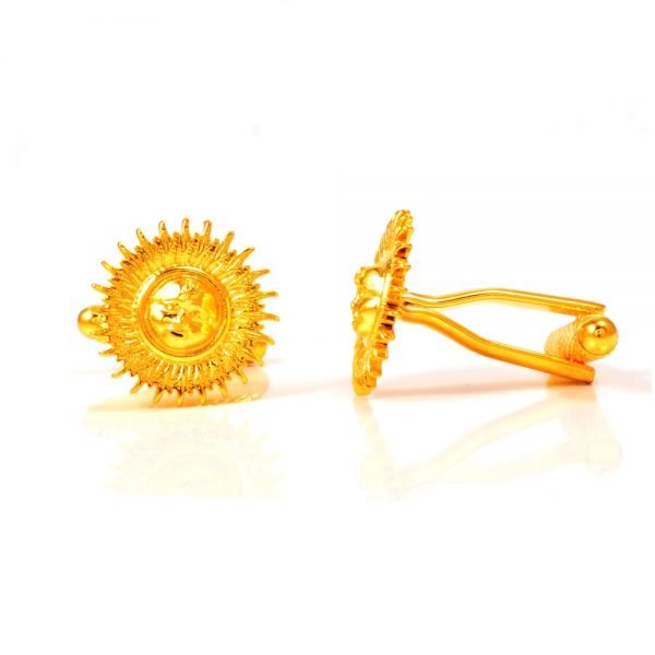 Surya (Sun) Designer Cufflinks in Silver