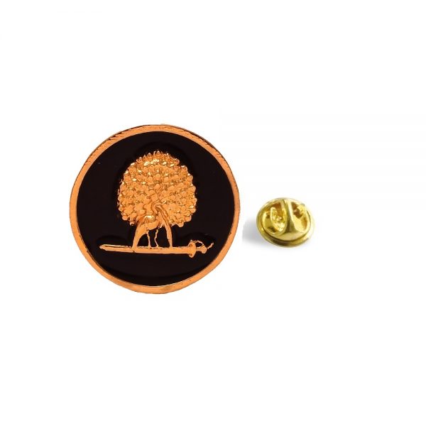 Mayo College Lapel Pin - Gold Plated Mayoor - Black Enamel