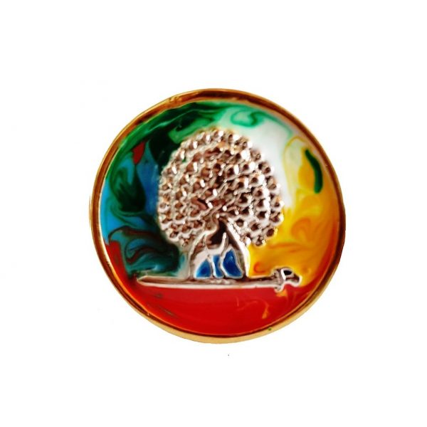 Mayo College PachRanga - Silver & Gold Plated Mayoor Buttons