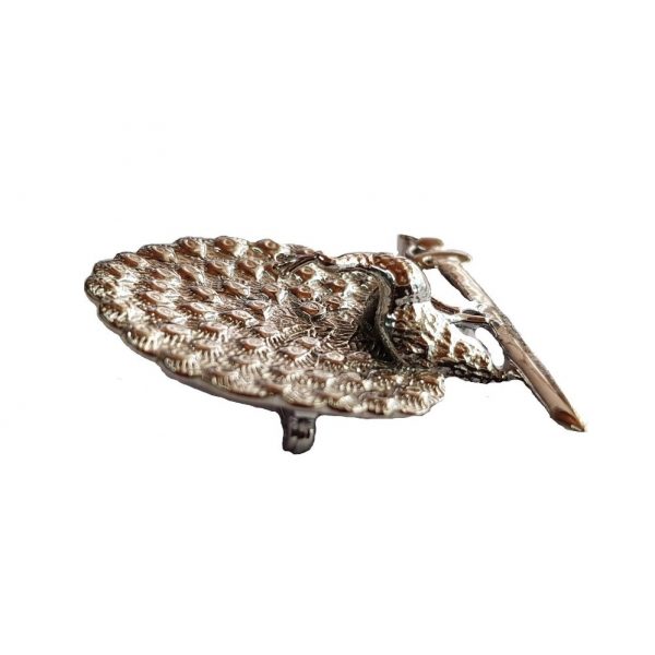 Mayo College Mayoor on Sword - 3D - Silver Broach