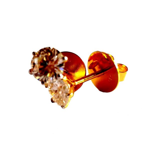 Moissanite Diamond Solitaire 6 Prongs Studs