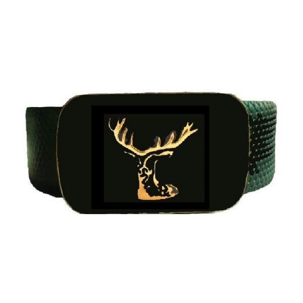 Designer Belt - BaraSingha - Black Enamel