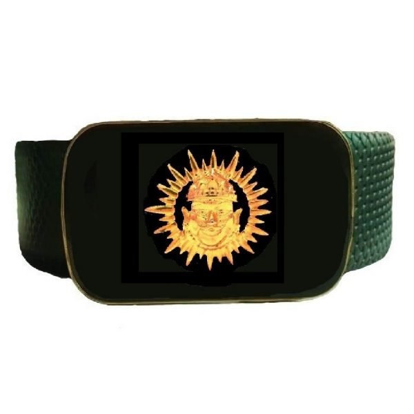 Designer Belt - Sun Motif - Black Enamel