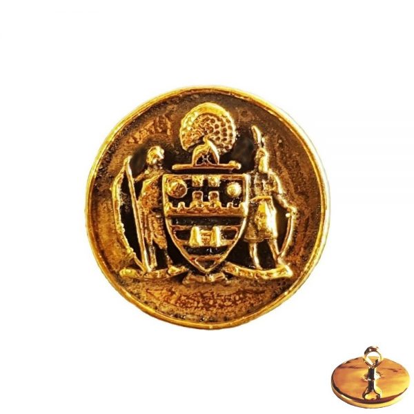 Mayo College Coat of Arms Buttons in Silver with Antique Gold Finish
