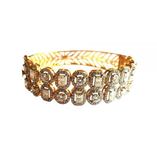 10 ctw. Moissanite Diamond Designer Bracelet in Gold