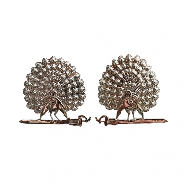 Mayo College .925 Silver Mayoor Collar Pins - 1 Inch - Silver Plated