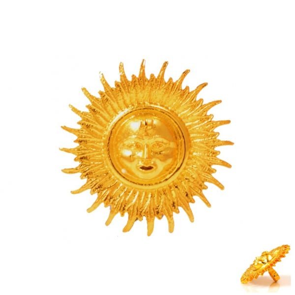 BandhGala Buttons with Gold Plated Surya (Sun) Design