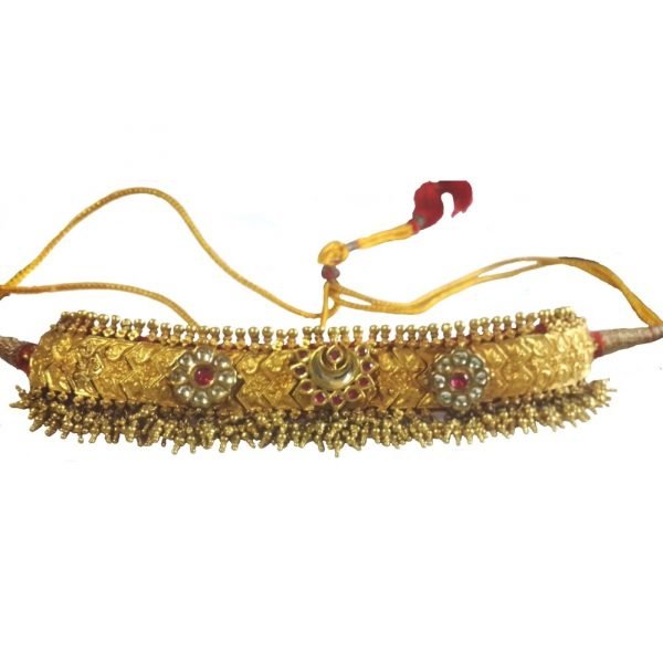 Royal Choker Studded with Polkis and Rubies - 22k Gold