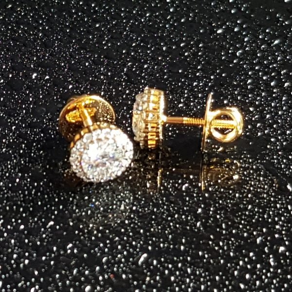 2.50 ctw. Moissanite Diamond Halo Studs