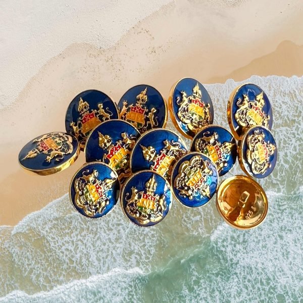 Royal Buttons for Bandhgala - Masuda State - Encrusted Crest