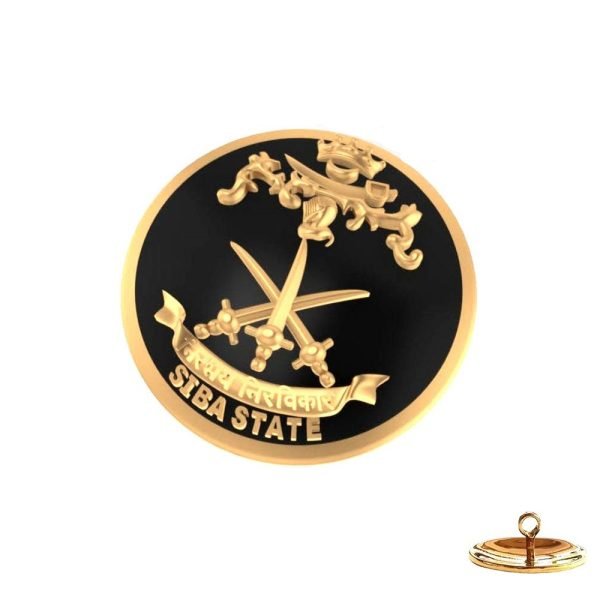 Royal Buttons for Bandhgala - Siba State - Encrusted Crest