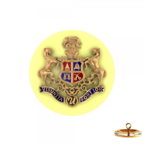 Royal Buttons for Bandhgala - Sirmur State - Encrusted Crest - Ivory Enamel