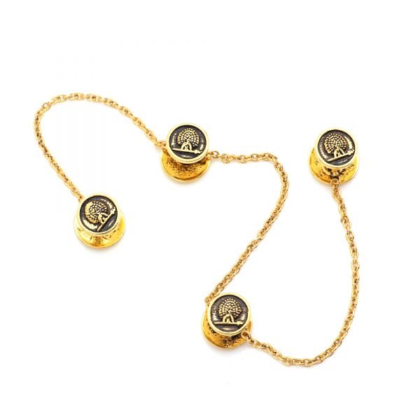 Mayo Kurta Buttons - Mayoor - Antique Gold Finish