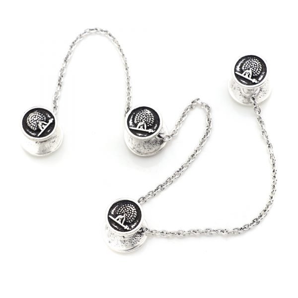 Mayo Kurta Buttons - Mayoor - Antique Silver Finish