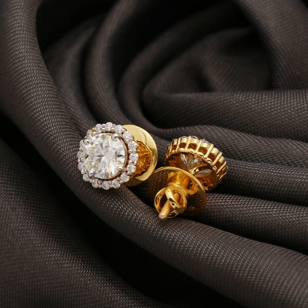 2.30 ctw. Moissanite Diamond Halo Studs