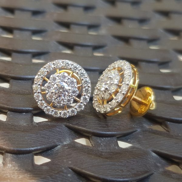 2.75 ctw. Three Layer Moissanite Diamond Earrings