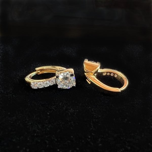 Lab Grown Diamond Designer Hoop Earrings