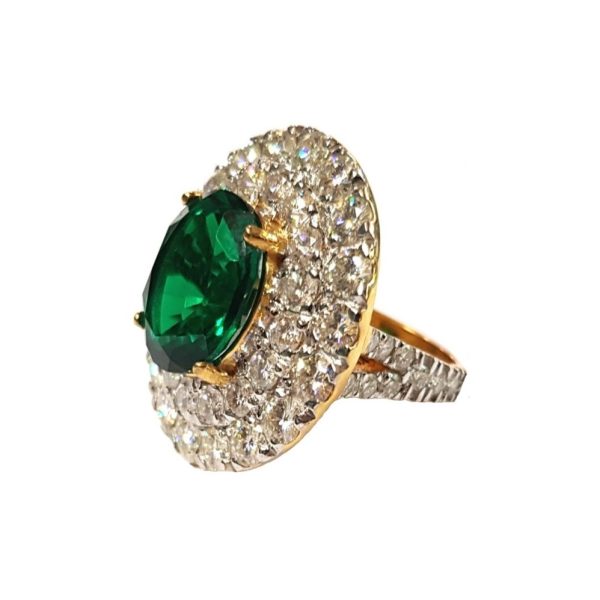 Celebrity Collection - Created Emerald and Moissanite Diamonds