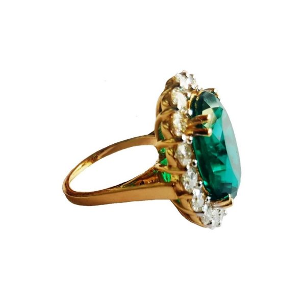 Dream Ring - Created Emerald and Lab Grown Diamonds